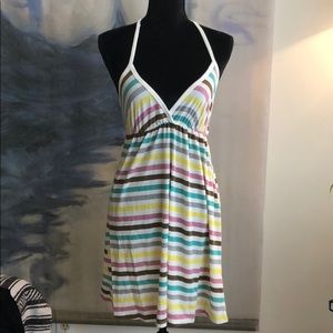 Loveaholic sz Med striped summer halter dress
